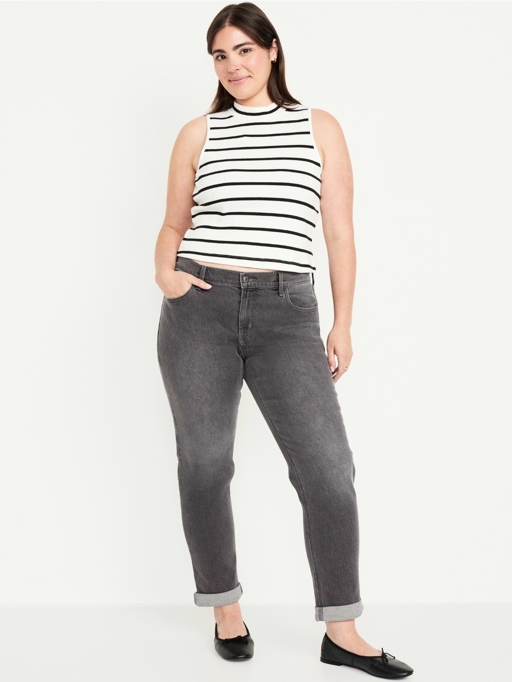Old Navy Women's Mid-rise Boyfriend Straight Lef Jeans - 14